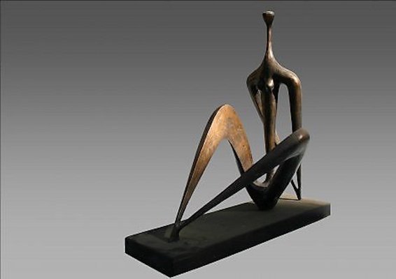 Rezo Khasia, Sea, 2018, Bronze & Wood-CHG-2030424