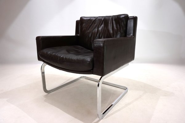 Rh201 Leather Armchair by Robert Haussmann for de Sede, 1960s-HUW-2028861