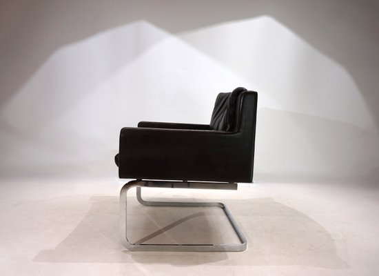 Rh201 Leather Armchair by Robert Haussmann for de Sede, 1960s-HUW-2028861