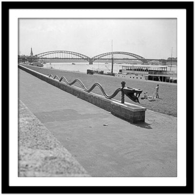 Rhine Snake Sculpture at Shore of Rhine Dusseldorf, Germany, 1937-DYV-995278