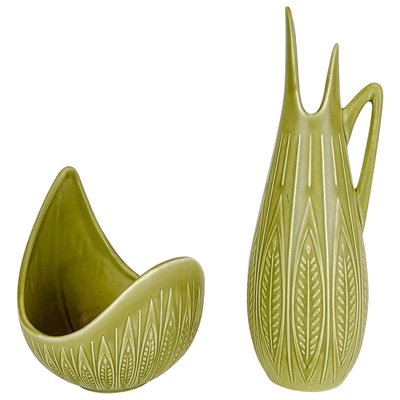 Rialto Ceramic Bowl and Vase by Gunnar Nylund for Rörstrand, Set of 2-UYK-806923