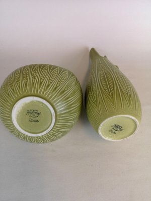 Rialto Ceramic Bowl and Vase by Gunnar Nylund for Rörstrand, Set of 2-UYK-806923