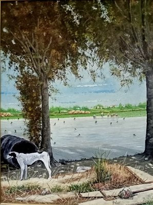 Ricard Noé, Ebro Delta, Oil on Canvas, Framed-SNX-1115963