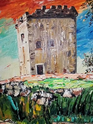 Ricard Noé, Historical Building, Oil on Canvas, Framed-SNX-1115962