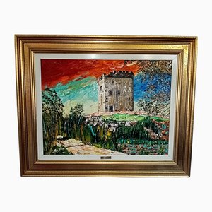 Ricard Noé, Historical Building, Oil on Canvas, Framed-SNX-1115962