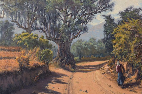 Ricard Tarrega Viladoms, Viejos Olivos, 1978, Oil on Canvas, Framed-AOI-1109960