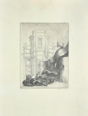 Riccardo Tommasi Ferroni - Baroque Rome - Original Etching by Riccardo Tommasi Ferroni - 1965-ZCI-806169