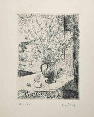 Richard Bellies, The Flower Vase, Etching, 1950s-ZCI-1407718