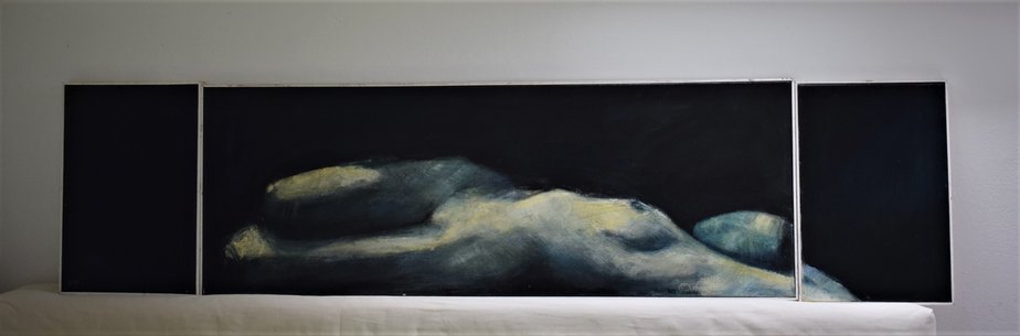 Richard Kaplenig (1963-), Triptychon Nude, Oil on Canvas, Set of 3-VA-1180885