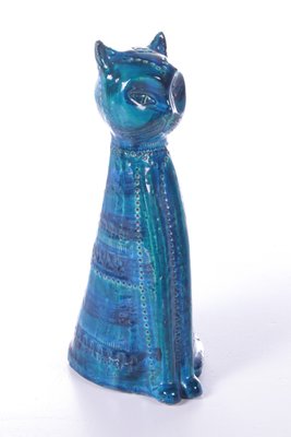 Rimini Blu Cat in Ceramic by Aldo Londi for Bitossi, 1960-EZZ-1131521