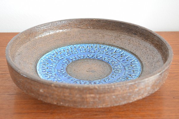 Rimini Blu Ceramic Bowl by Aldo Londi for Bitossi, 1960s-OV-1378536