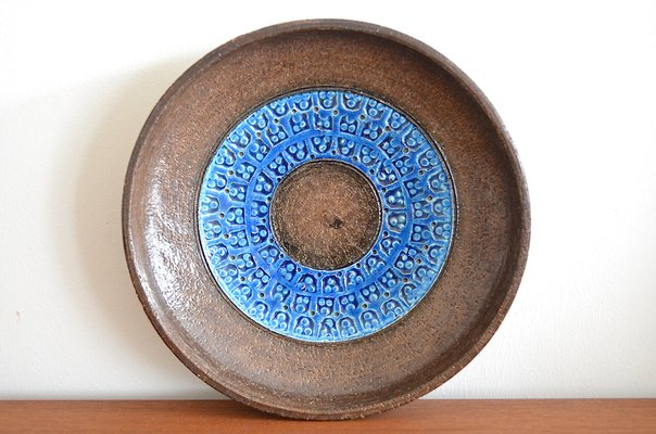 Rimini Blu Ceramic Bowl by Aldo Londi for Bitossi, 1960s-OV-1378536