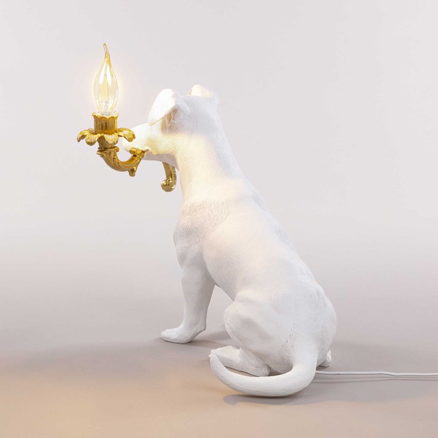 Resin Indoor Table Lamp Rio Lamp by Seletti #White & Gold