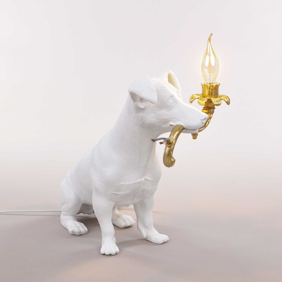 Resin Indoor Table Lamp Rio Lamp by Seletti #White & Gold