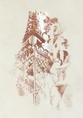 Robert Delaunay, Les Tours Eiffel, Copper Engraving, Framed-KHH-1218255