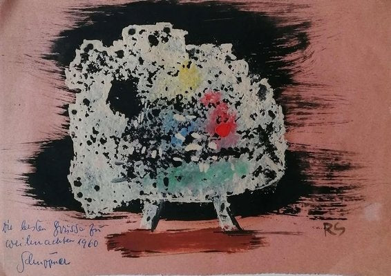 Robert Schuppner-Hamm - Composition - Original Mixed Media Artwork - 1960-ZCI-839428