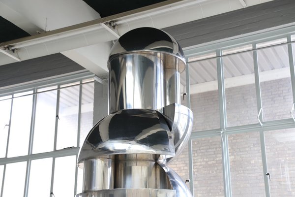 Roberto Cordone, Large Abstract Vertical Sculpture, 1972, Stainless Steel-DXL-1702389