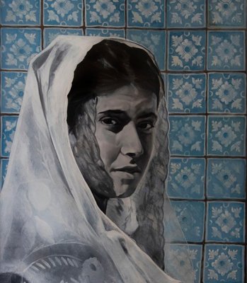 Roberto De Francisci, Female Portrait, Oil Painting, 2010s-ZCI-1781536