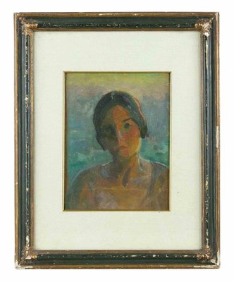 Roberto Melli, Feminine Figure, Oil Painting, 1930s-ZCI-1760537