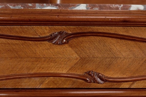 Rocaille Style Walnut Psyche Chest of Drawers from Maison Guinand-Le Glas, 1900s-RVK-1435845