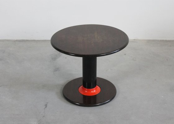 Rocchettone Wood Round Side Table by Ettore Sottsass for Poltronova, Italy, 1964-IVC-1359087