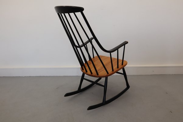 Rocking Chair by L. Larsson, Sweden, 1960s-JWH-1028346