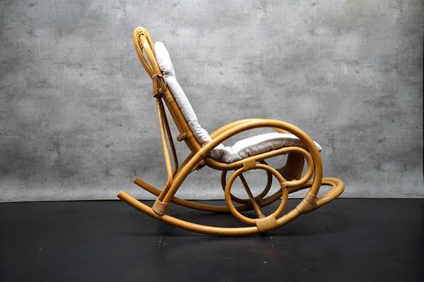 Rocking Chair in Bamboo, Italy, 1970s-CIP-1742797