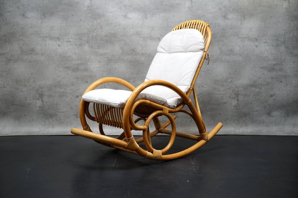 Rocking Chair in Bamboo, Italy, 1970s-CIP-1742797