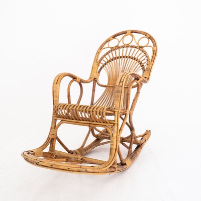 Rocking Chair in Bamboo, Italy, 1970s-UPW-1736423