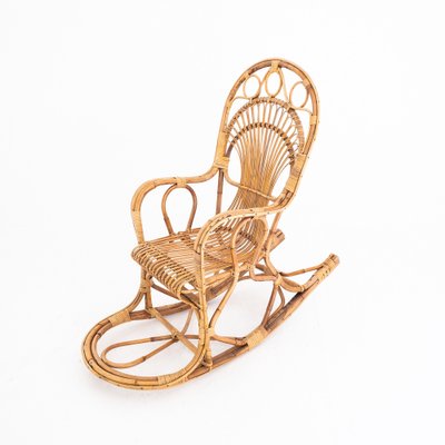 Rocking Chair in Bamboo, Italy, 1970s-UPW-1736423