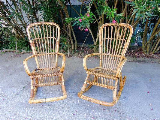 Rocking Chair in Bamboo, Set of 2-GZF-1338299