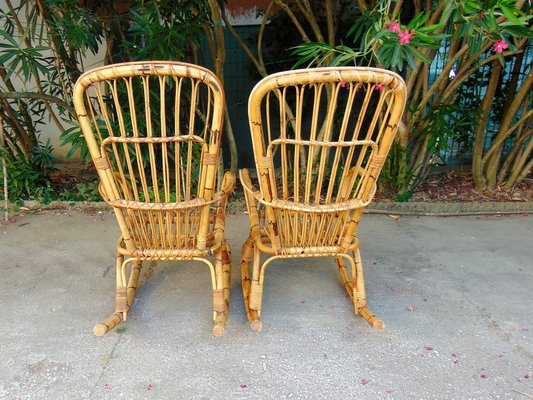 Rocking Chair in Bamboo, Set of 2-GZF-1338299