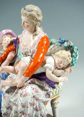 Rococo Love and Indulgence Figurine Group by J.C. Schönheit for Meissen, 1840s-EMT-1804722