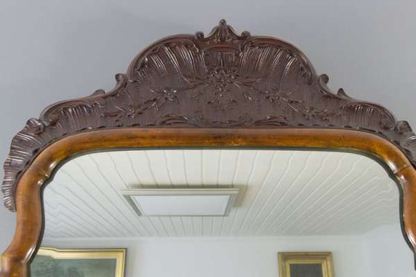 Rococo Style Carved Wooden Mirror, 1930s-KEG-711658