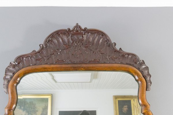 Rococo Style Carved Wooden Mirror, 1930s-KEG-711658