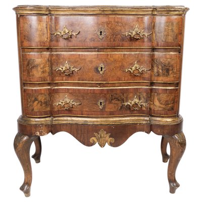 Rococo Walnut Chest of Drawers, 1780s-UY-1000689