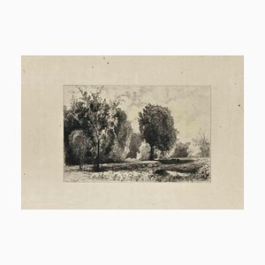 Rodolphe Piguet, Landscape, Original Etching, 1875-ZCI-1384927