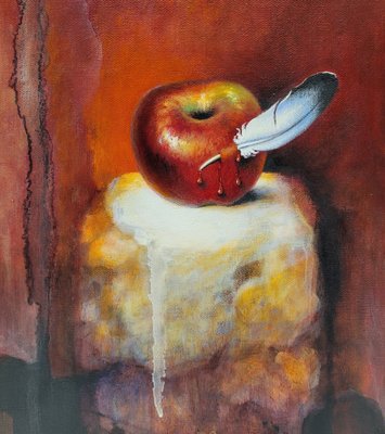 Rodríguez Quesada, Hornacina Roja, 1990s, Oil on Canvas-NUC-1720523