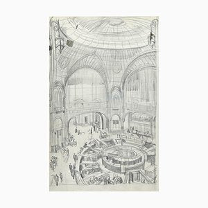 Roger Clamagirand, The Architectural Interior, Pencil, Early 20th-Century-ZCI-1264832