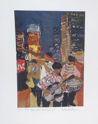 Roland Lefranc, Musicians in New York, Lithograph-KHH-1202662