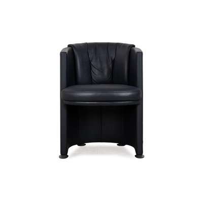 Rolf Benz Leather Armchair Blue Dark Blue Cocktail Chair-RQW-2035066