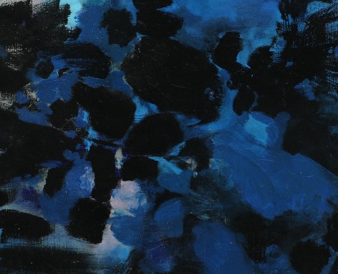 Rolf Hans, Blau-Grau-Blau, 1962, Oil on Canvas-QFT-1747164