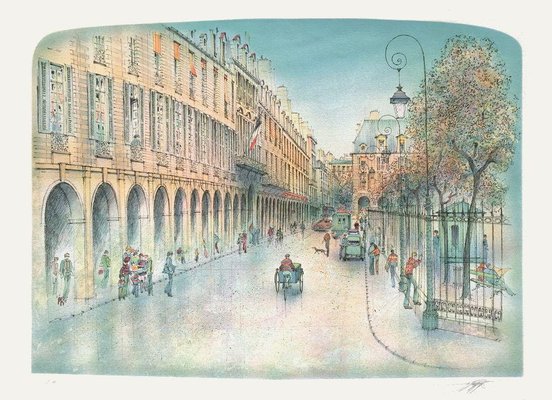 Rolf Rafflewski, Paris - Place Des Vosges I, 1975, Lithograph on Arches Paper-FMZ-1105050