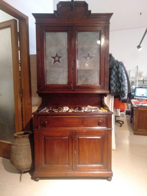 Romagna Showcase in Walnut Stained Fir, 1920s / 30s-ZFY-1193903