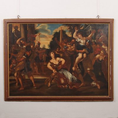 Roman School Artist, The Abduction of the Sabine Women, 1600s, Oil on Canvas-VMM-1736159