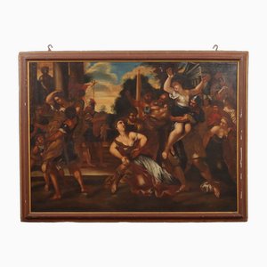 Roman School Artist, The Abduction of the Sabine Women, 1600s, Oil on Canvas-VMM-1736159