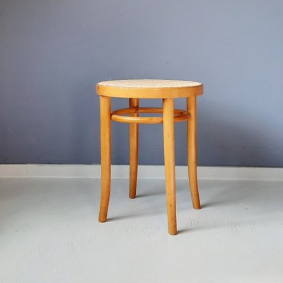 Romanian Bentwood and Rattan Stool, 1960s-SJU-1334240