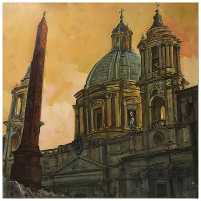 Rome - Saint Peters Church - Oil on Canvas-YUW-912370