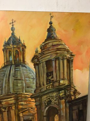 Rome - Saint Peters Church - Oil on Canvas-YUW-912370