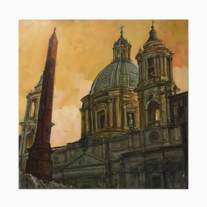 Rome - Saint Peters Church - Oil on Canvas-YUW-912370